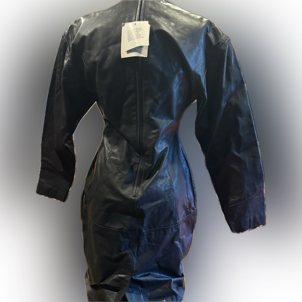 NWT SEXY VINTAGE LEATHER DRESS BY AMBRIA!! SIZE 6 - Picture 7 of 13